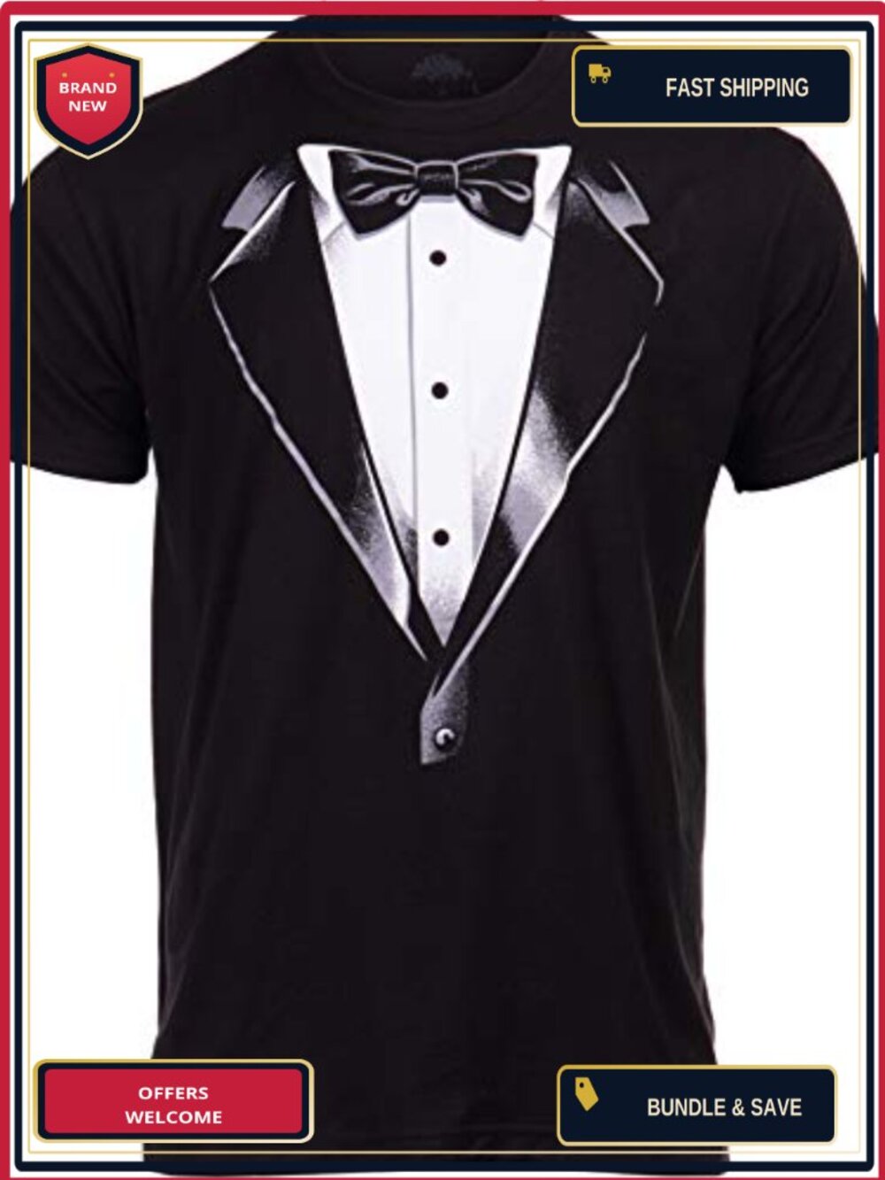 Tuxedo T-Shirt Classic Party Humor Vintage Funny Tee Concert Festival Shirt
